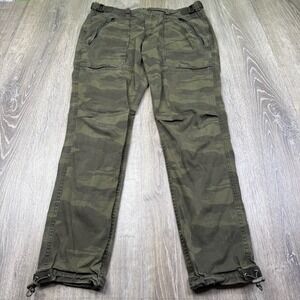 Abercrombie & Fitch Mens Green Camo Utility Stretch Cargo Jogger Pants Size 32